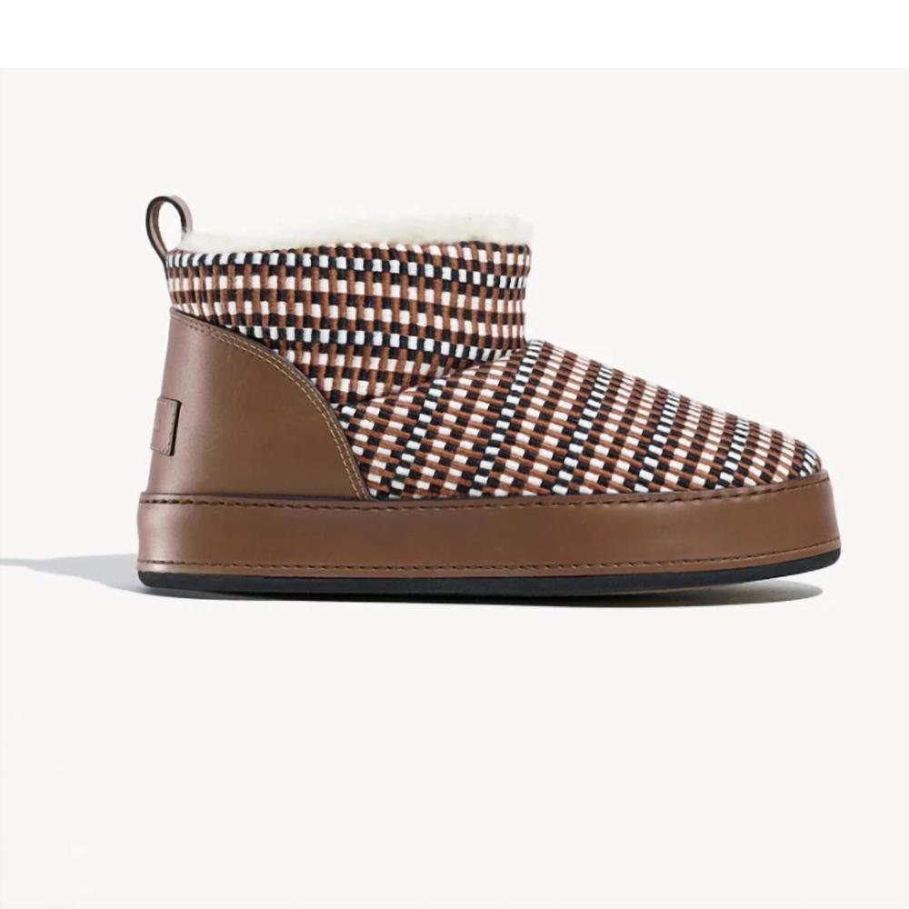 NEW AMAMBAIH women's cozy lounge bootie in brown